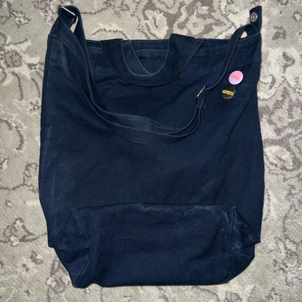 Navy Blue Baggu duck bag
